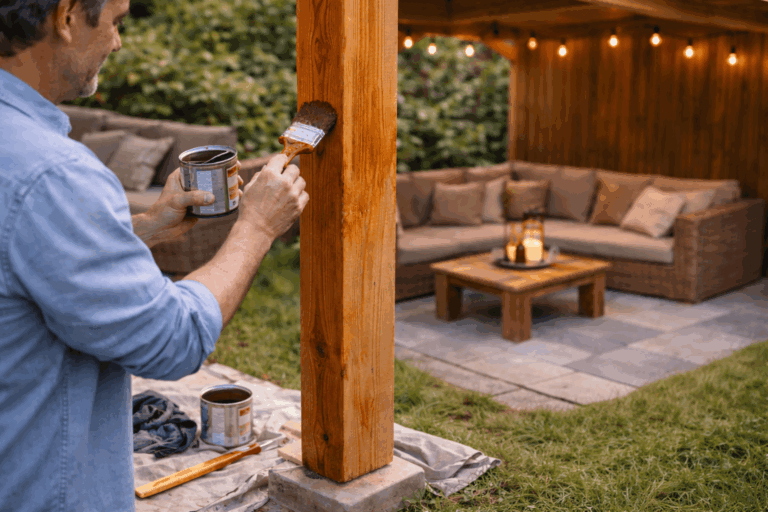 Douglas prieel beitsen of oliën