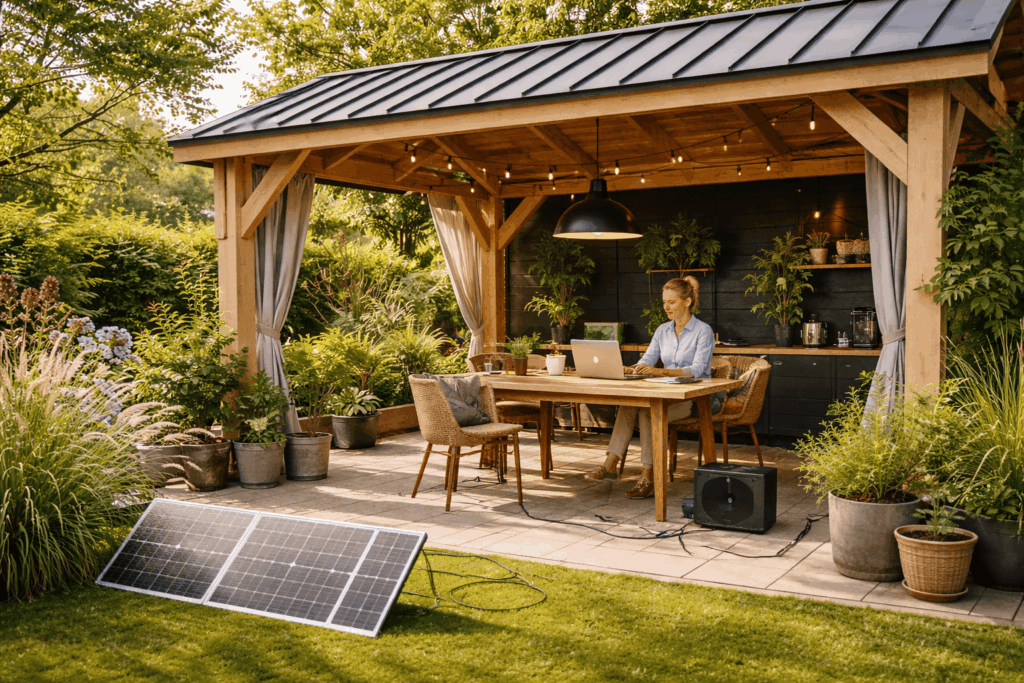 Prieel als werkplek buiten