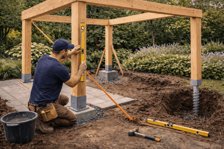 Prieel waterpas zetten