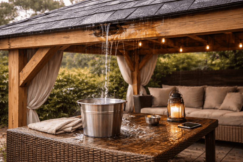 Water lekt via het dak(1)